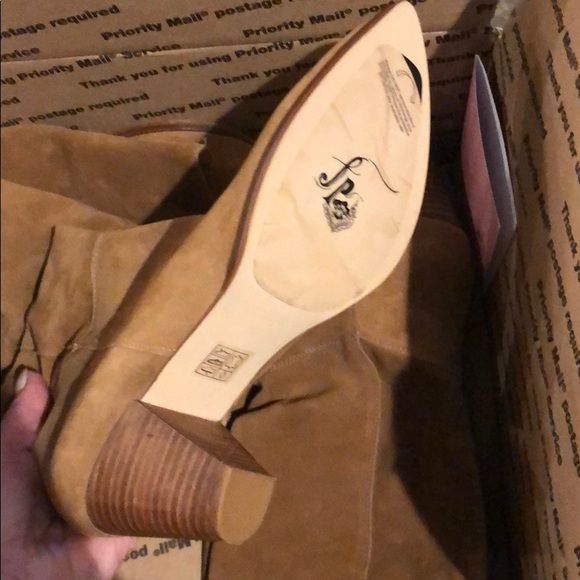 NEW Free People Suede OTK Presley Boots - Camel - Picture 5 of 6